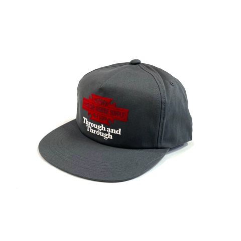 Through and Through CAP (CHARCOAL) / ロゴ プリント キャップ