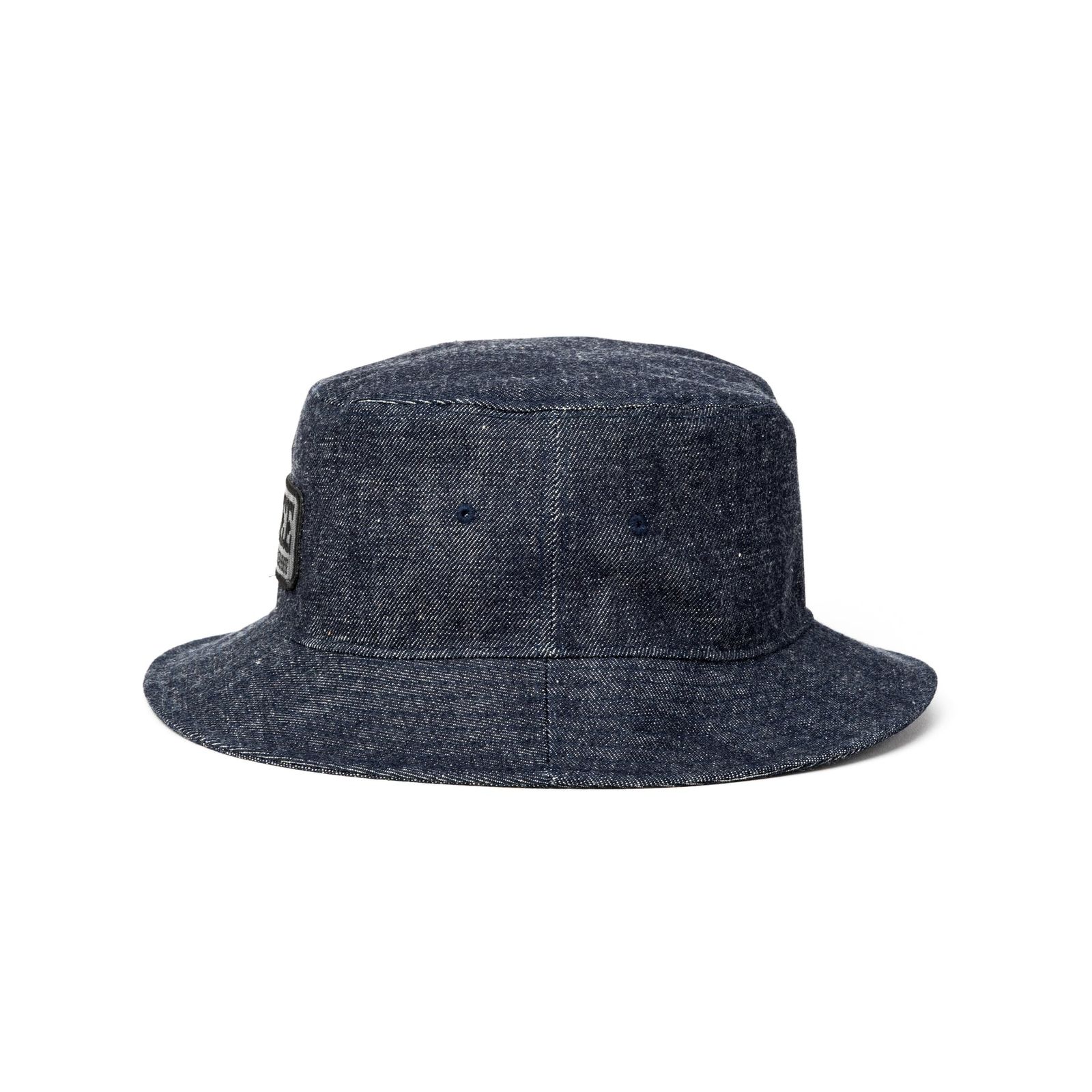 LEATHER WAPPEN DENIM BUCKET HAT (INDIGO BLUE) / レザー ワッペン デニム バケット ハット