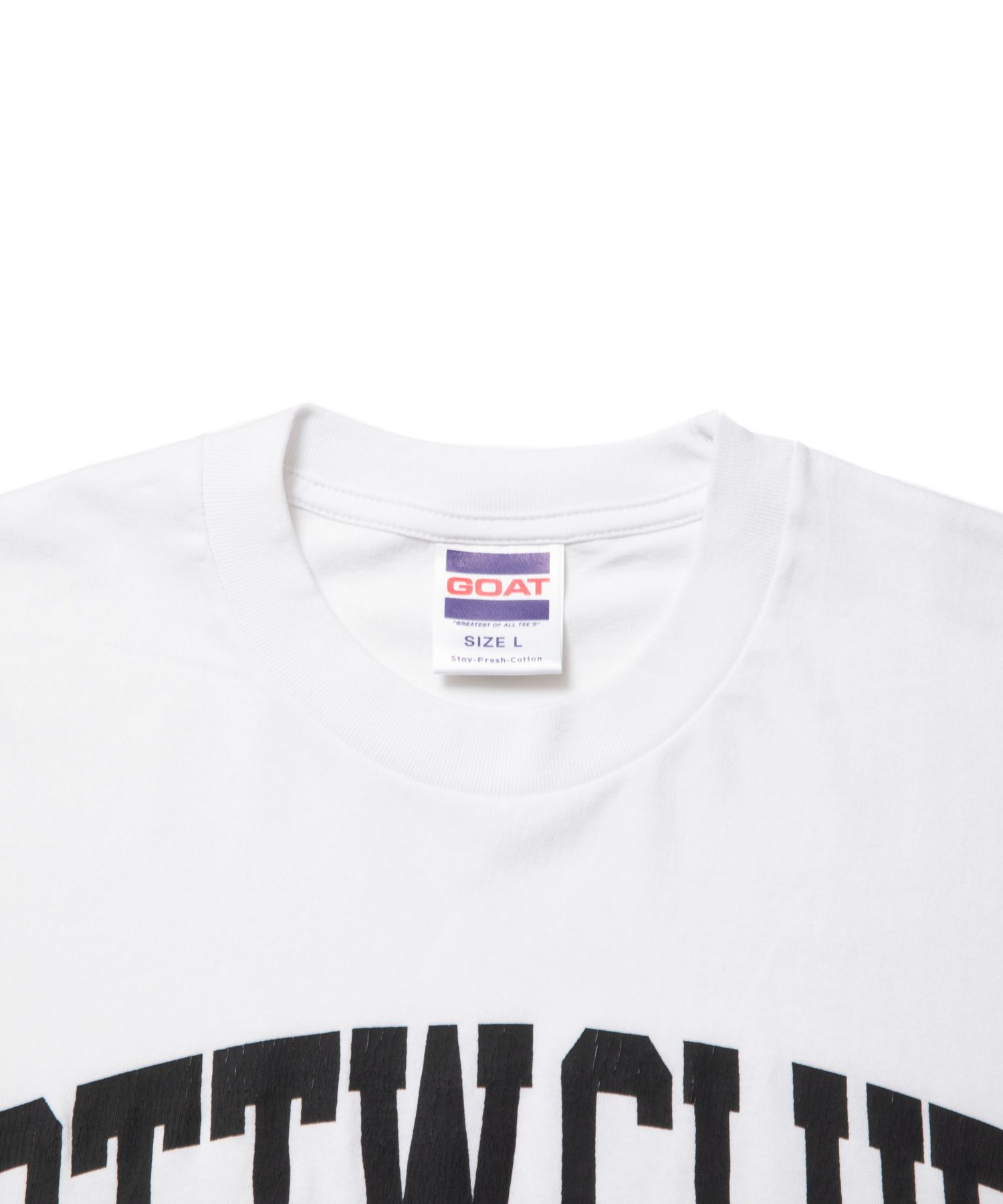 RTTW.C TEE (WHITE) / カレッジロゴ プリント Tシャツ