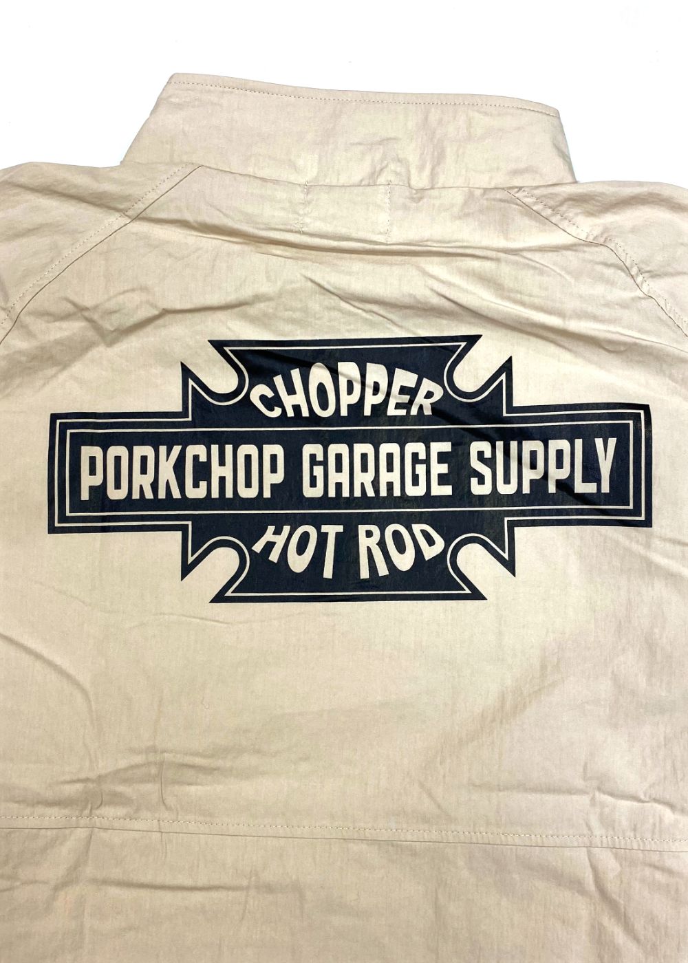 BAR&SHIELD TRACK JKT (CREAM) / バー&シールド ナイロン トラック ジャケット