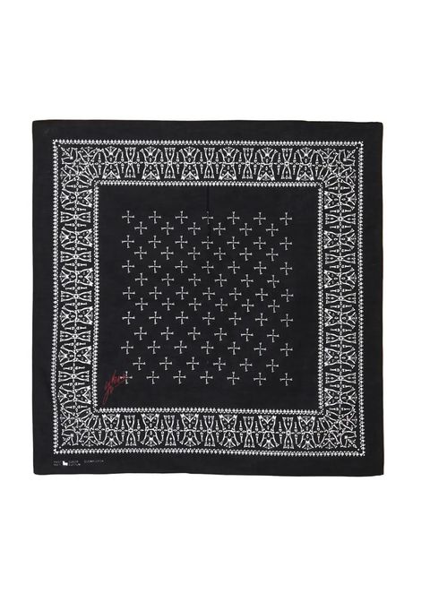 髑髏 BANDANA (BLACK-E) / ×横尾忠則 髑髏バンダナ柄 コラボ バンダナ