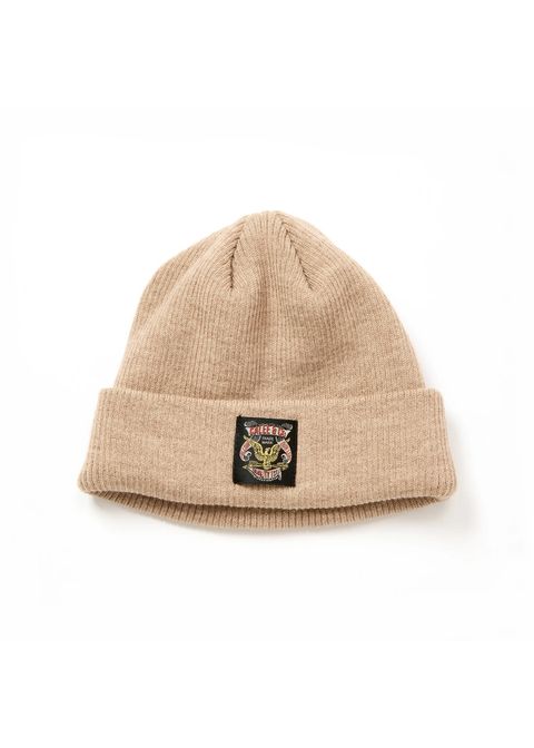 【ラスト1点】A/W HEATHER KNIT CAP (BEIGE) / アクリル ウール ニットキャップ