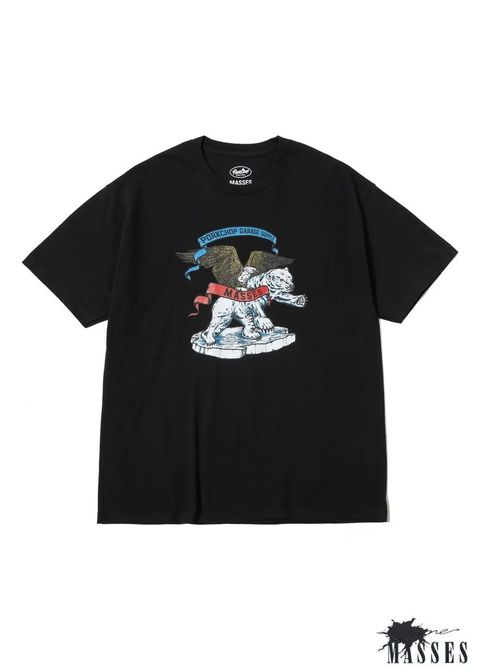 【ラスト1点】POLAR BEAR P (×MASSES) (BLACK) / マシス コラボレーション Tシャツ