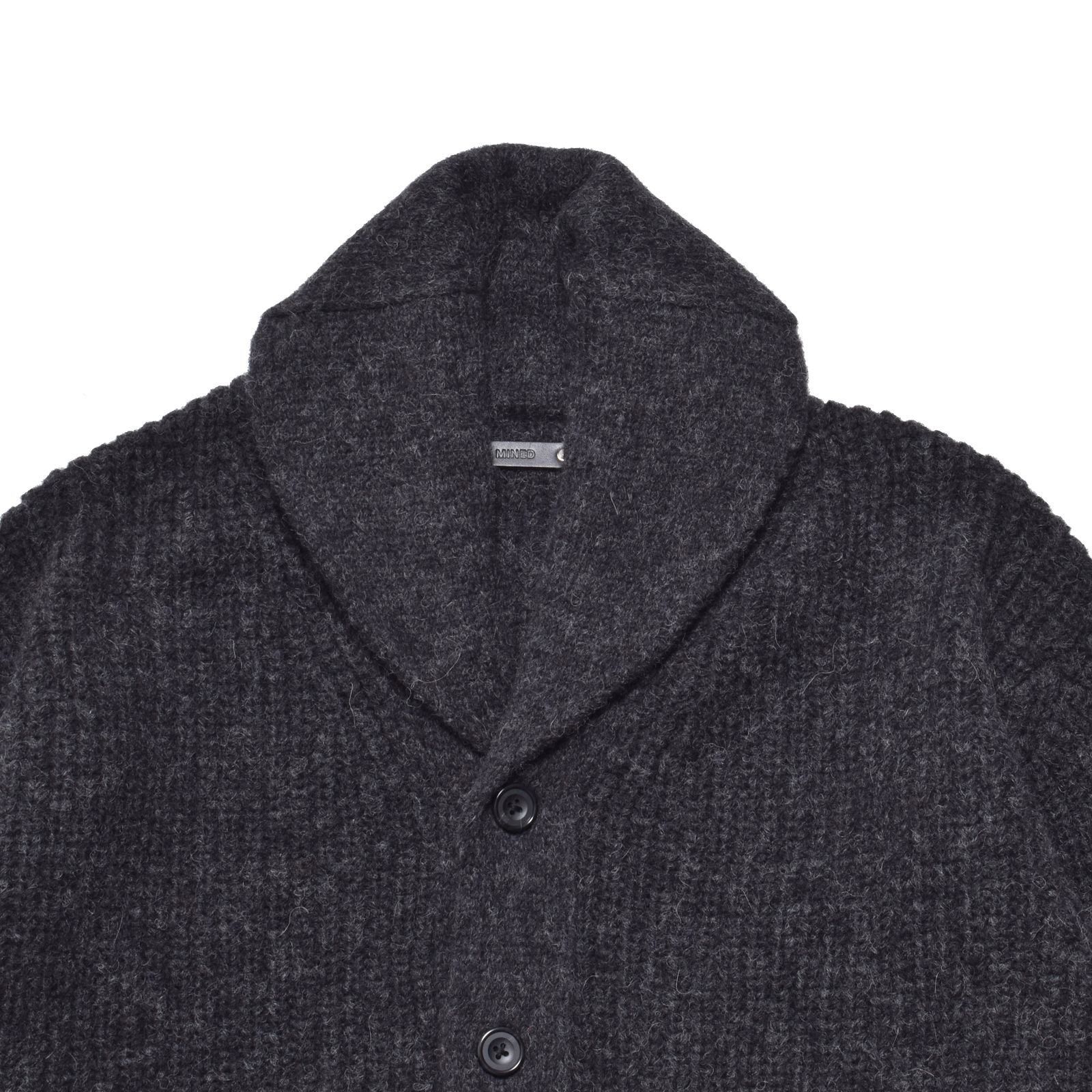 Baby Alpaca Wool Shawl Collar Knit Cardigan (CGR) / アルパカ ウール ショールカラー ニット カーディガン