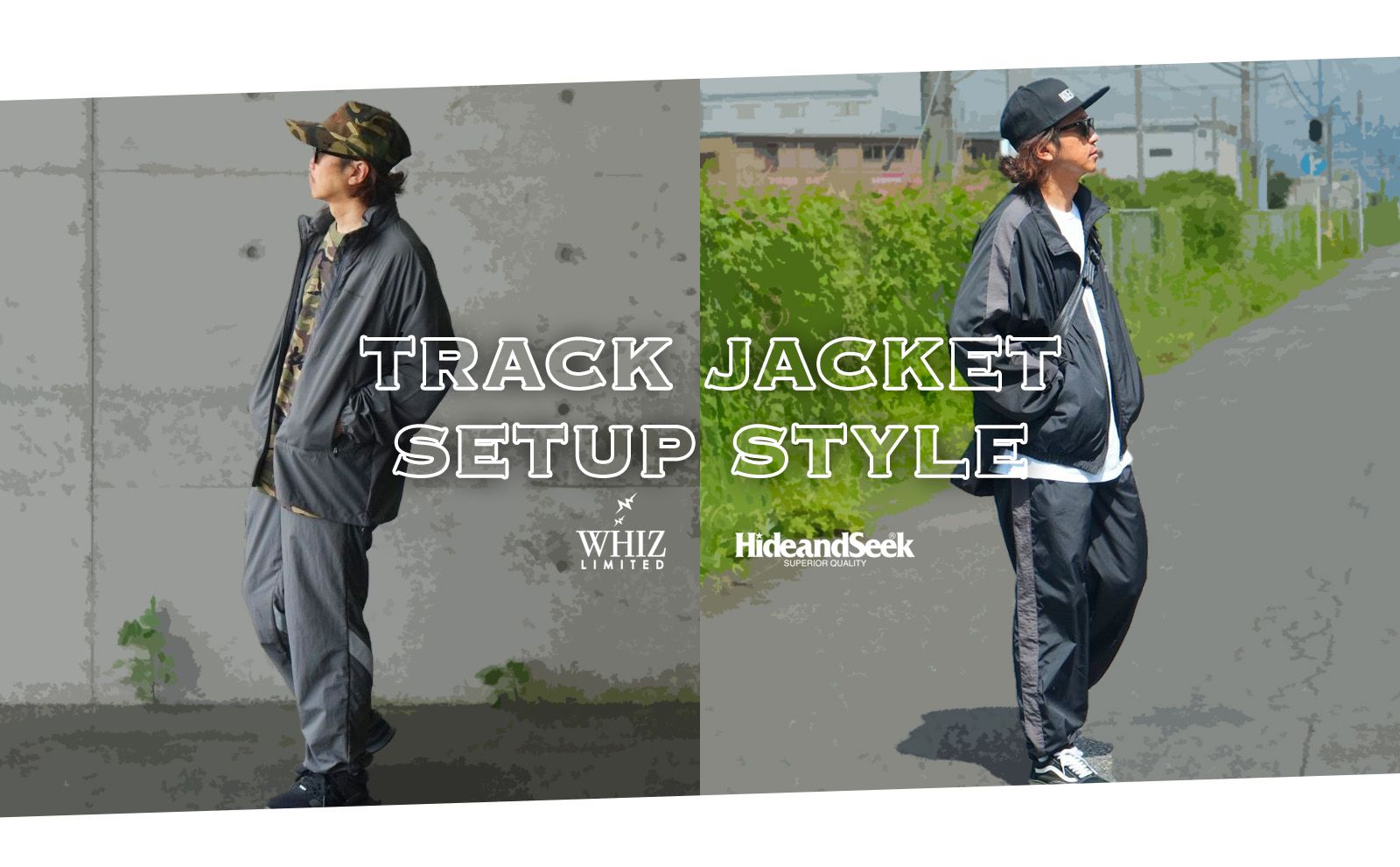 WHIZ LIMITED - WIND JACKET (CHARCOAL) / セットアップ トラック