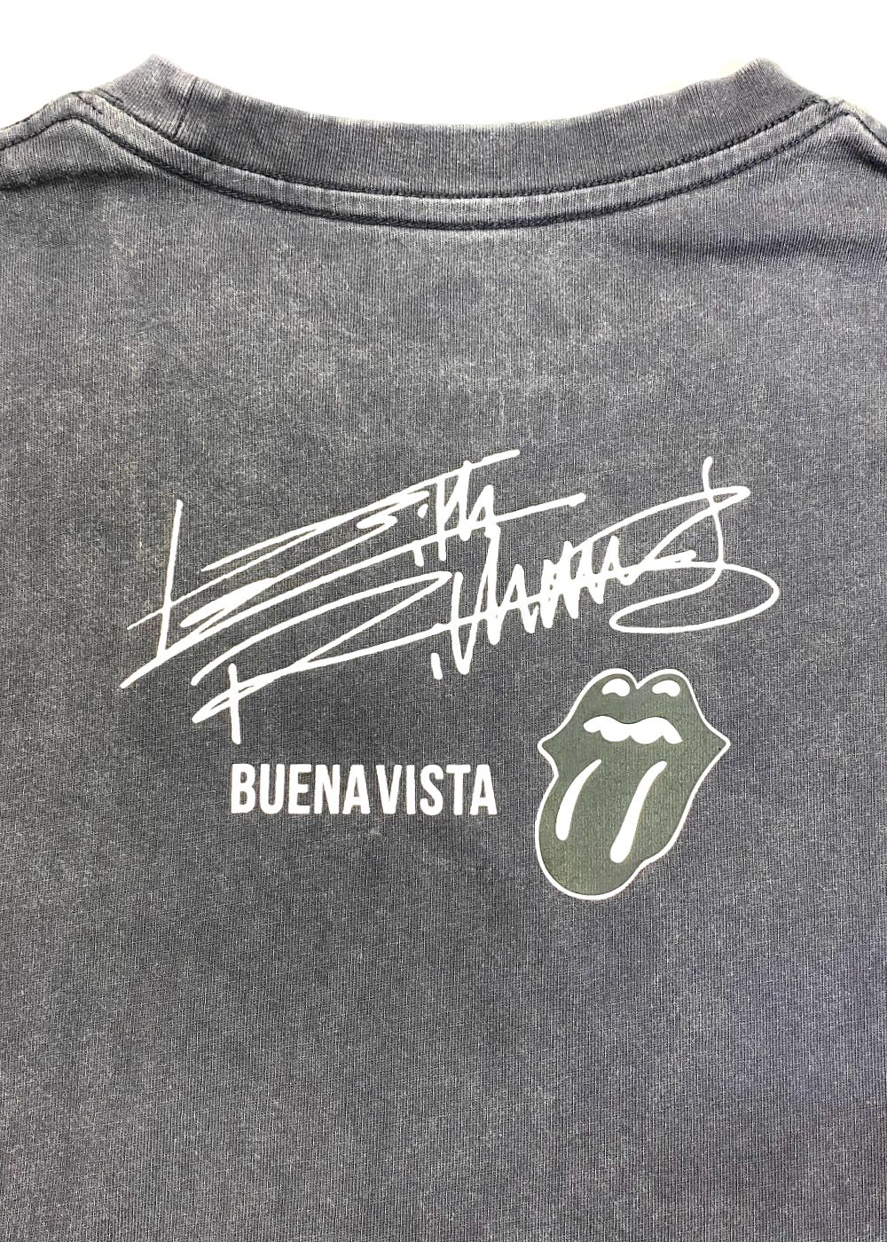 【ラスト1点】Keith Richards pigment tee (BLACK) / ×ローリングストーンズ コラボ Tシャツ