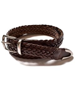 Pull Up Leather Mesh Belt (DBR) / レザーメッシュベルト