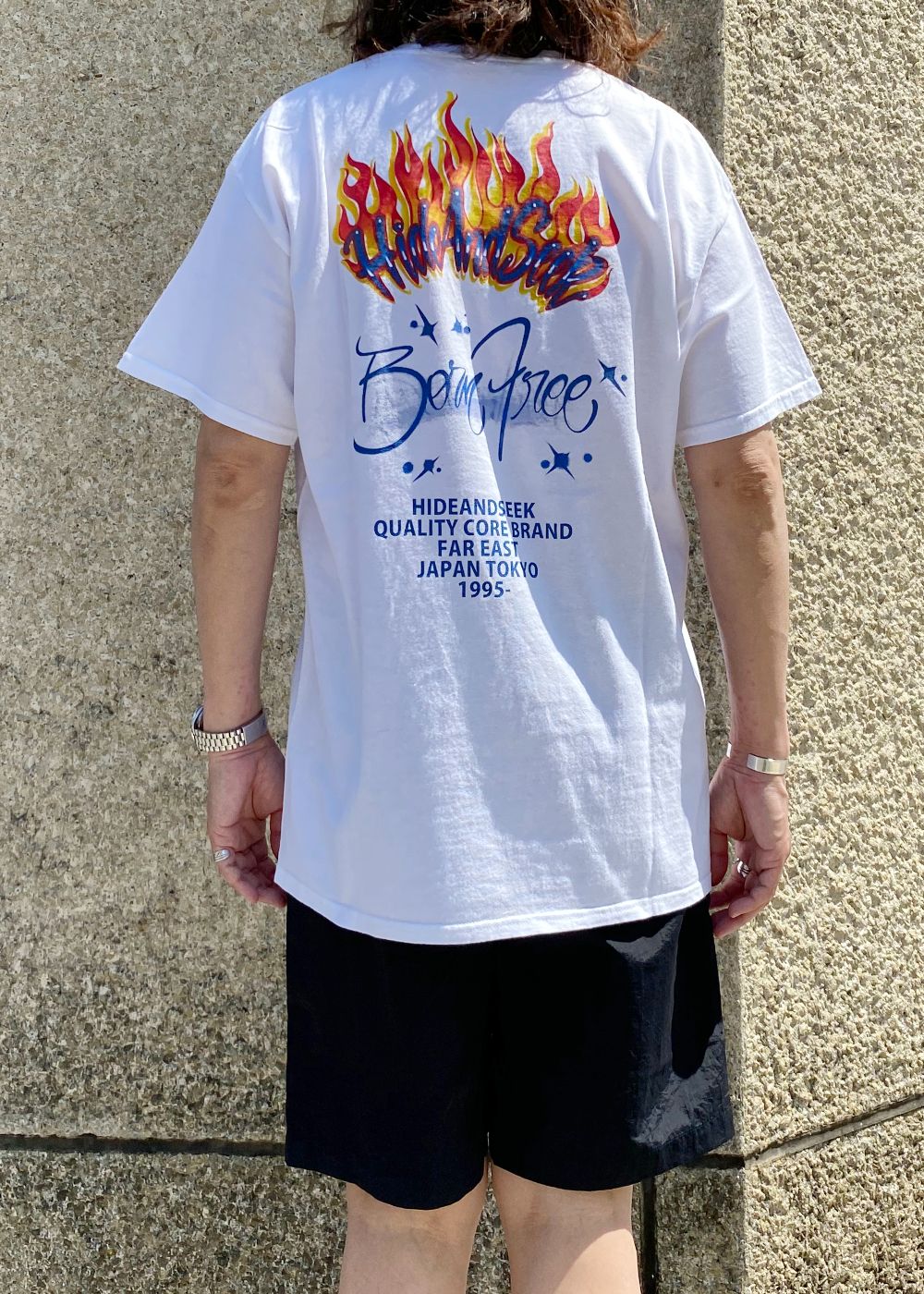 Flame S/S Tee (WHITE) / フレイム プリントTee