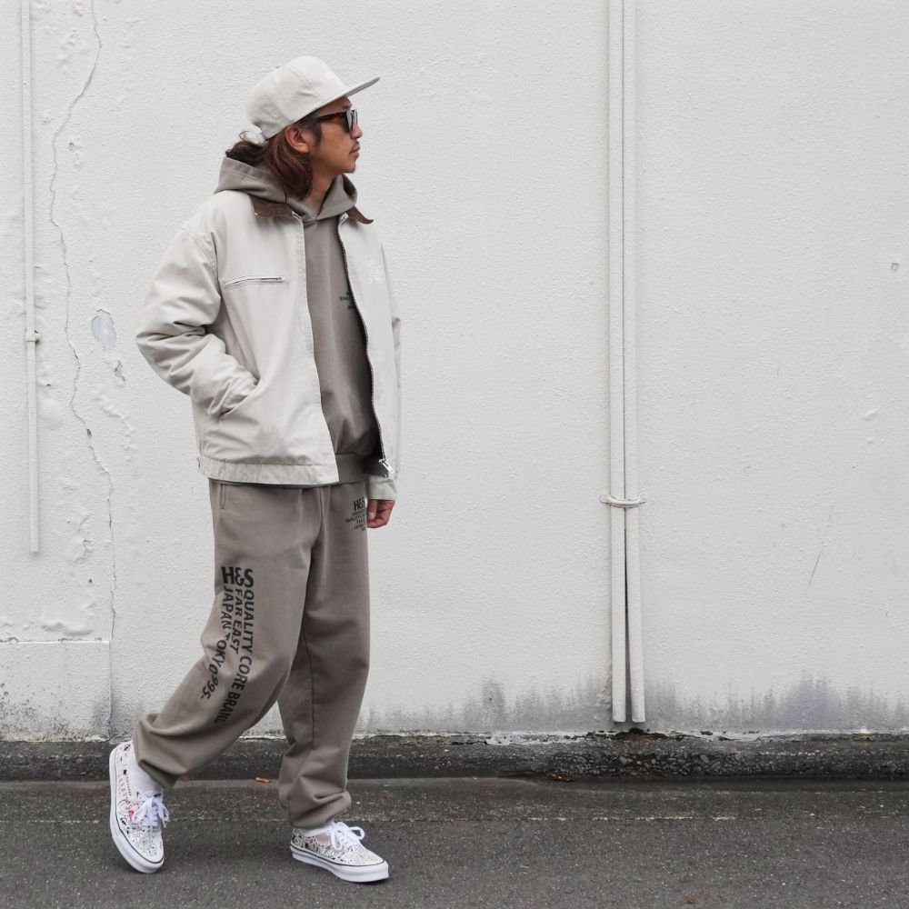 Ox Work Zip Jacket (Washed) (BEIGE) / コットン オックス ワーク ジャケット