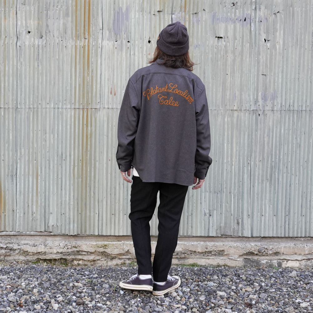 VINTAGE TYPE HERRINGBONE SLACKS (BLACK) / ヴィンテージ タイプ ヘリンボーン スラックス