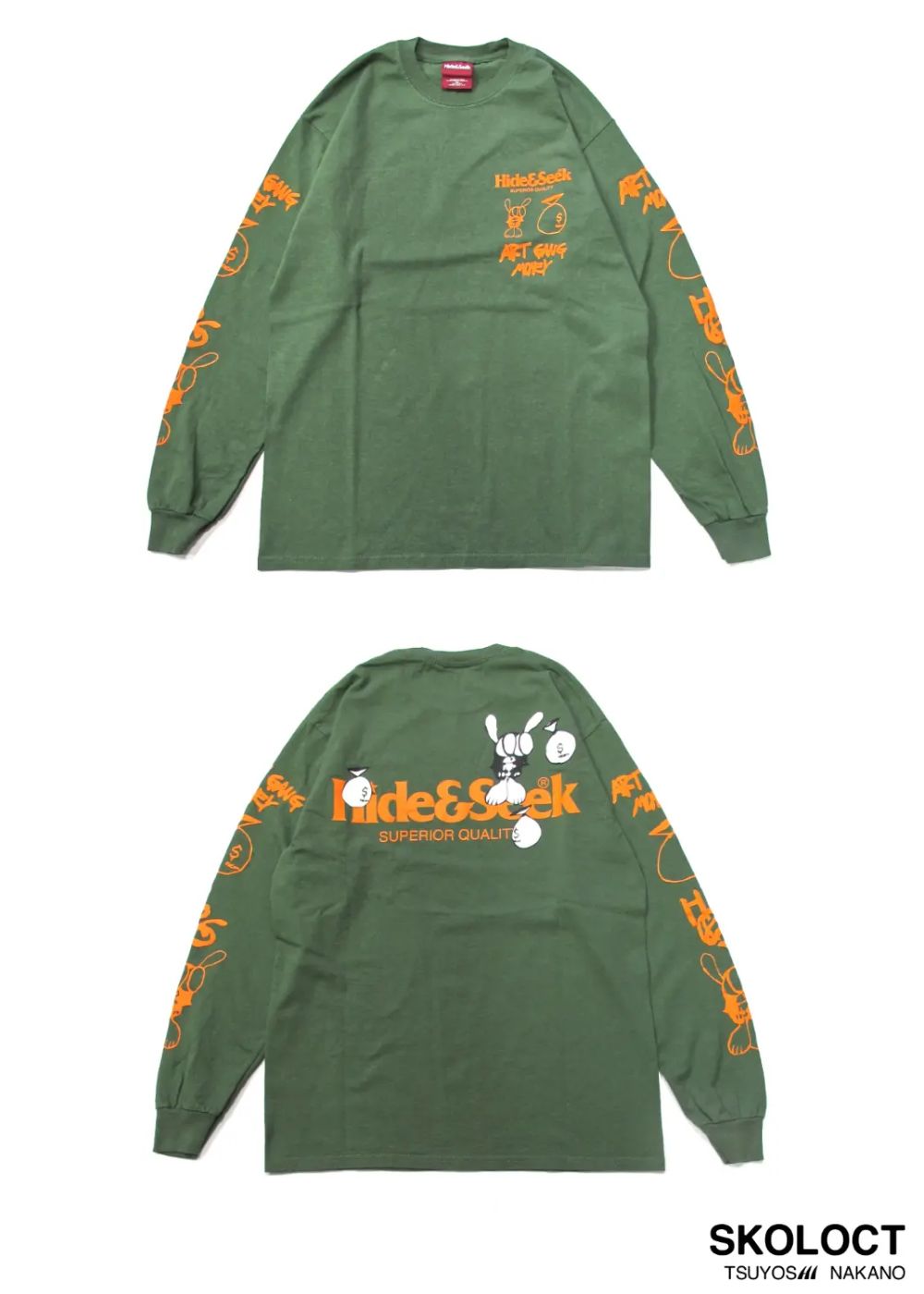 × SKOLOCT L/S Tee-1 (OLIVE DRAB) / スコロクト コラボロンT