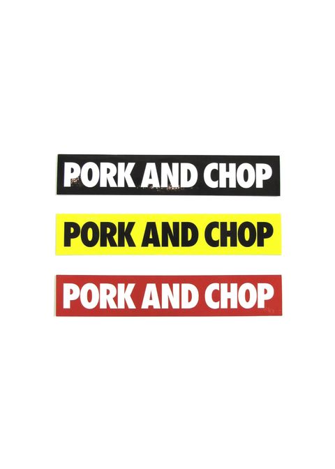 PORK AND CHOP STICKER SET (BLACK/RED/YELLOW) / ポークアンドチョップ ステッカーセット