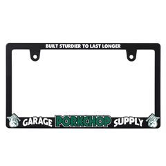 RAISED LICENSE FRAME (BLACK×GREEN) / オリジナルナンバーフレーム
