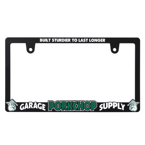 RAISED LICENSE FRAME (BLACK×GREEN) / オリジナルナンバーフレーム
