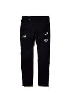 × HYSTERIC GLAMOUR F.Black STR 5pocket OWS (BLACK) / ×ヒステリックグラマー コラボデニムパンツ