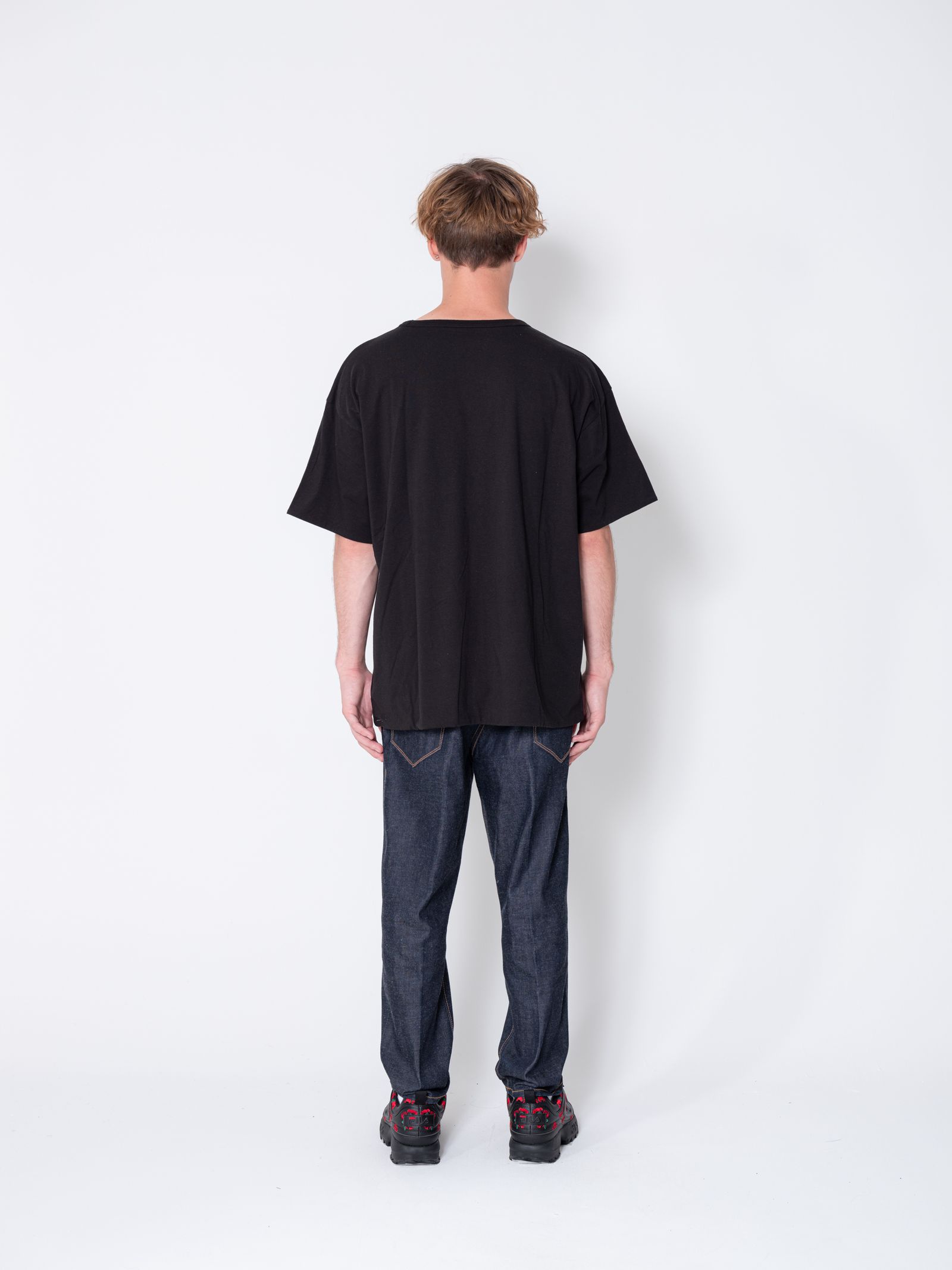 VELVA SHEEN Ex.S/S POCKET TEE "PIERCE" (BLACK) / ベルバシーン コラボ ポケットTシャツ