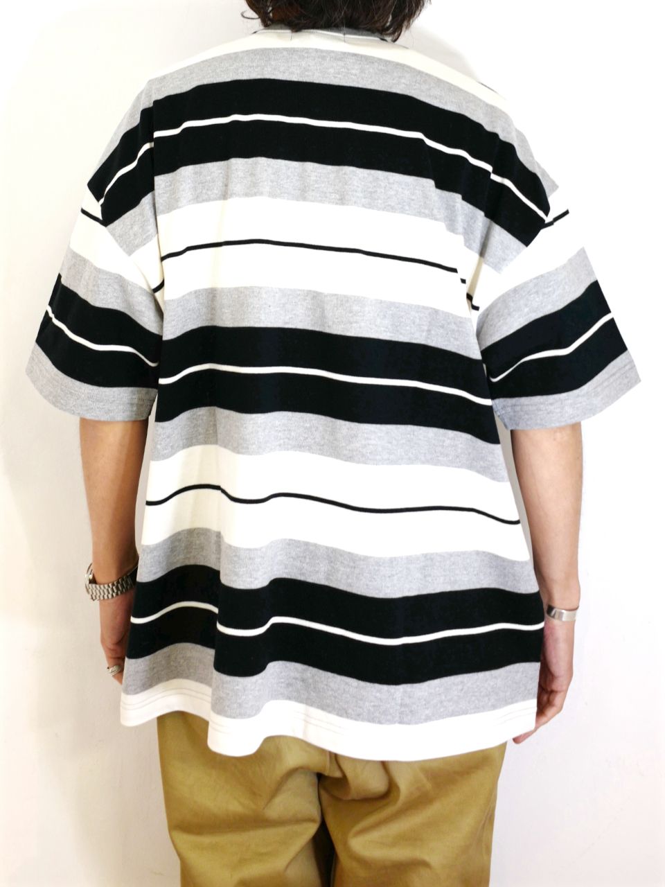 COOTIE PRODUCTIONS - Panel Border S/S Tee (BLACK×ASH GRAY×WHITE 