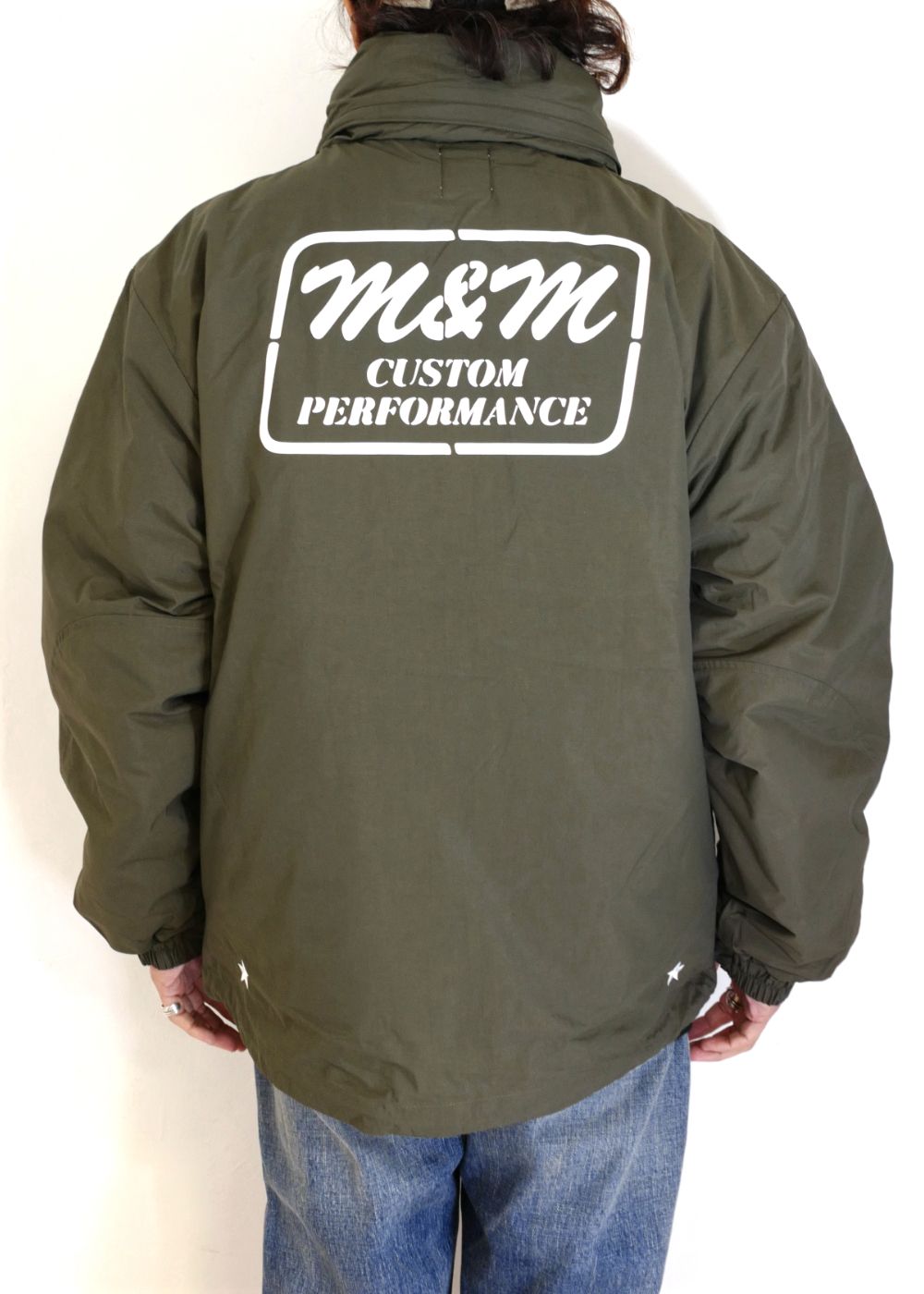 M&M CUSTOM PERFORMANCE - WARM SHELL STAND HOODED JACKET (OLIVE 
