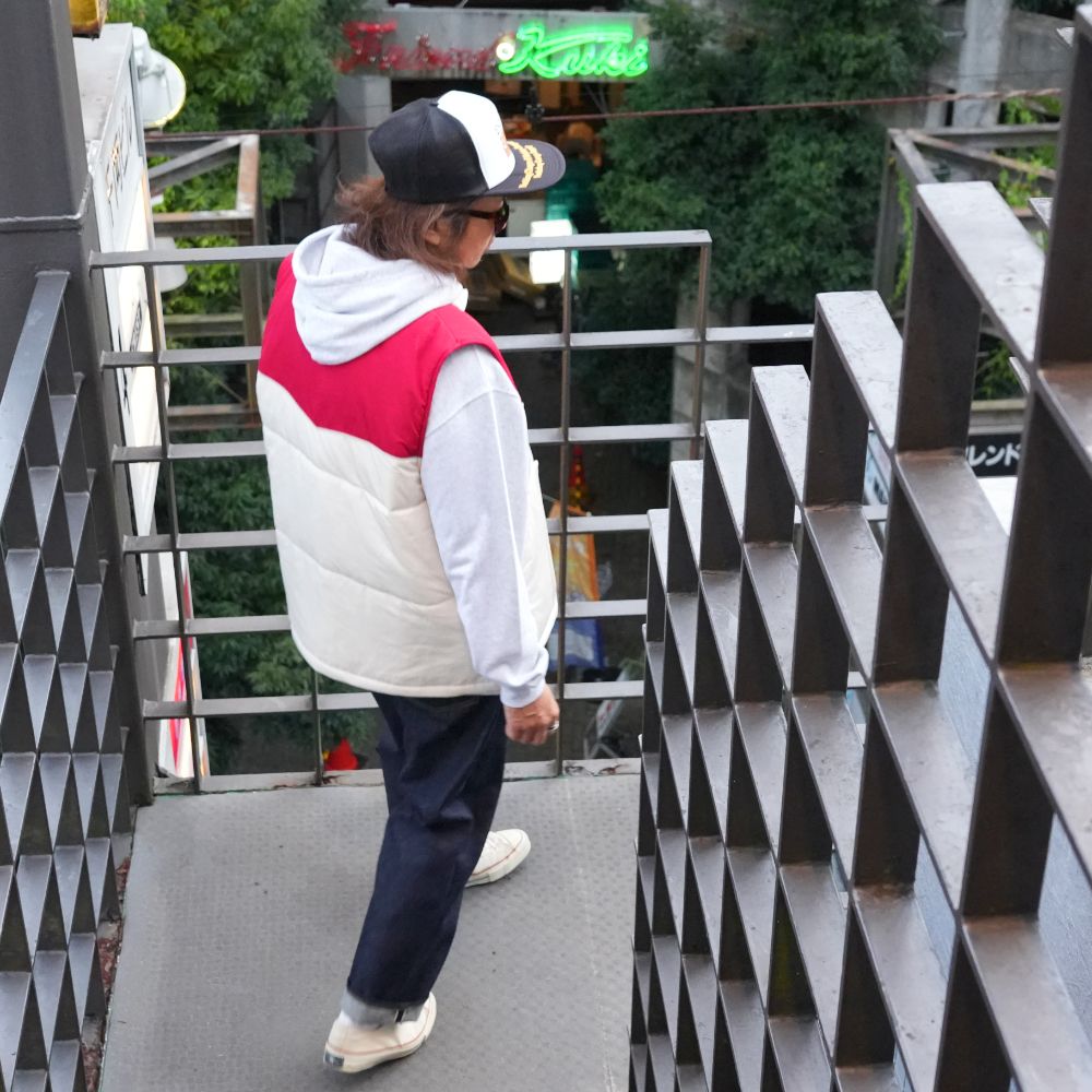 RACING VEST (BEIGE×RED) / オリジナル レーシング ベスト