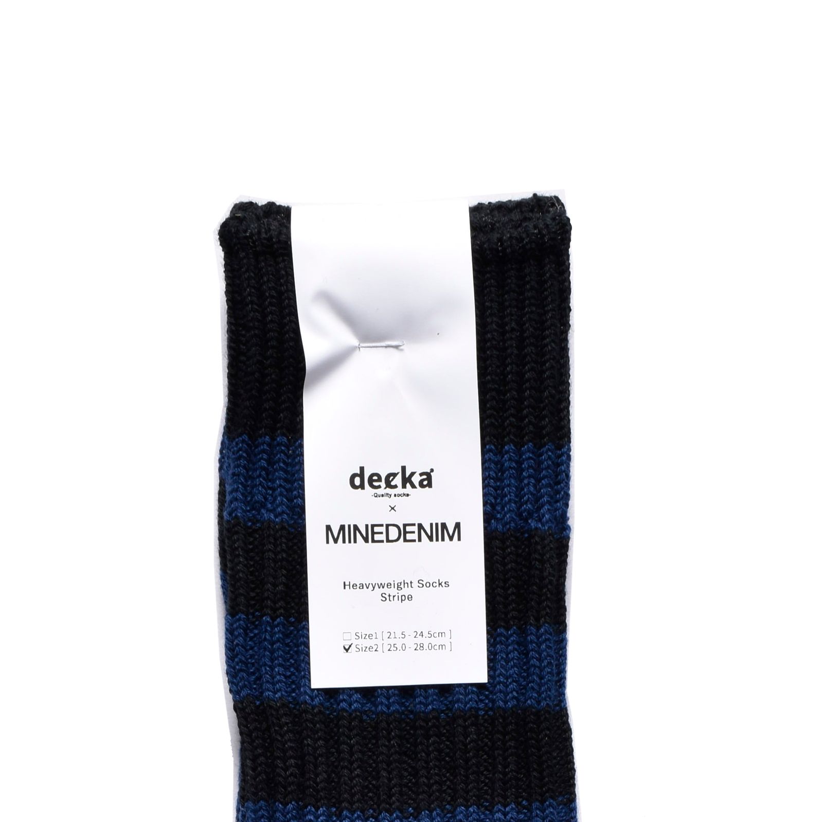 【ラスト1点】×decka Border Rib SOX (BPT) / デッカ コラボ ボーダー ソックス