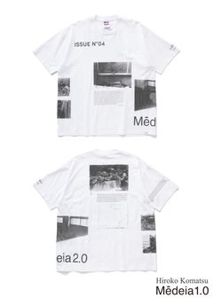MEDEIA 2.0 Ex.S/S PRINTED TEE "MEDEIA 2.0" (WHITE) / ×Medeia 1.0 小松浩子 コラボ Tシャツ