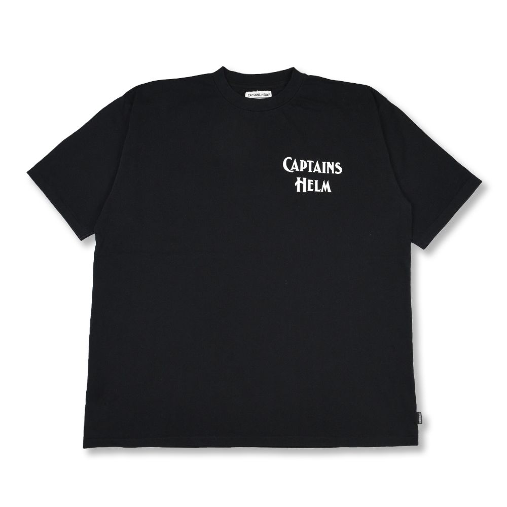 CAPTAINS HELM - HELM FADE LOGO TEE (WASHED BLACK) / ロゴ