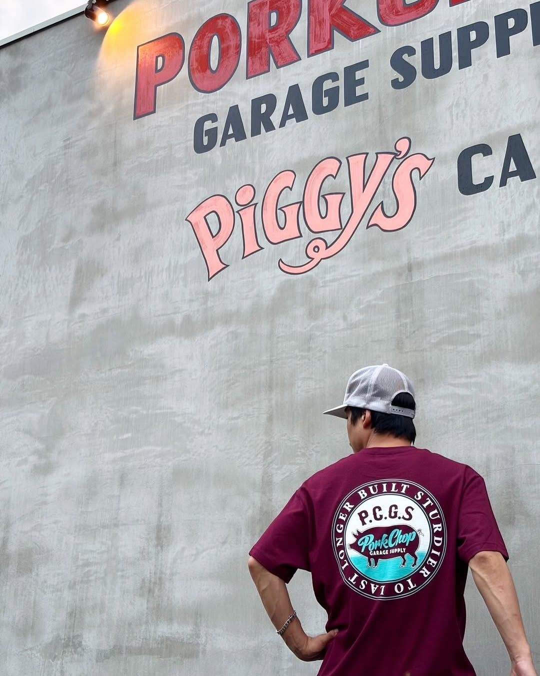 CIRCLE PORK TEE (BURGUNDY) / サークルポーク Tシャツ