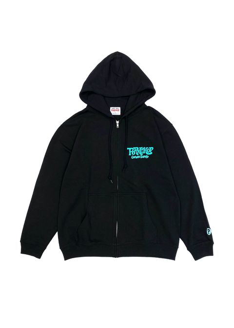 SC LOGO ZIP UP HOODIE (BLACK) / SC ロゴ スウェット ジップパーカー