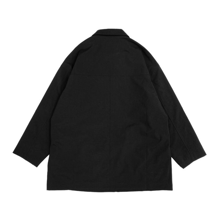 CALEE - VINTAGE NYLON OXFORD HALF COAT (BLACK) / ヴィンテージ 