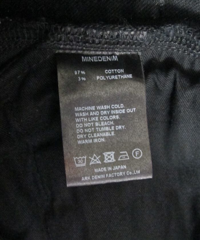 N.Slim Tapered STR 5pocket OWS (BLACK) / スリムテーパード ブラックデニムパンツ