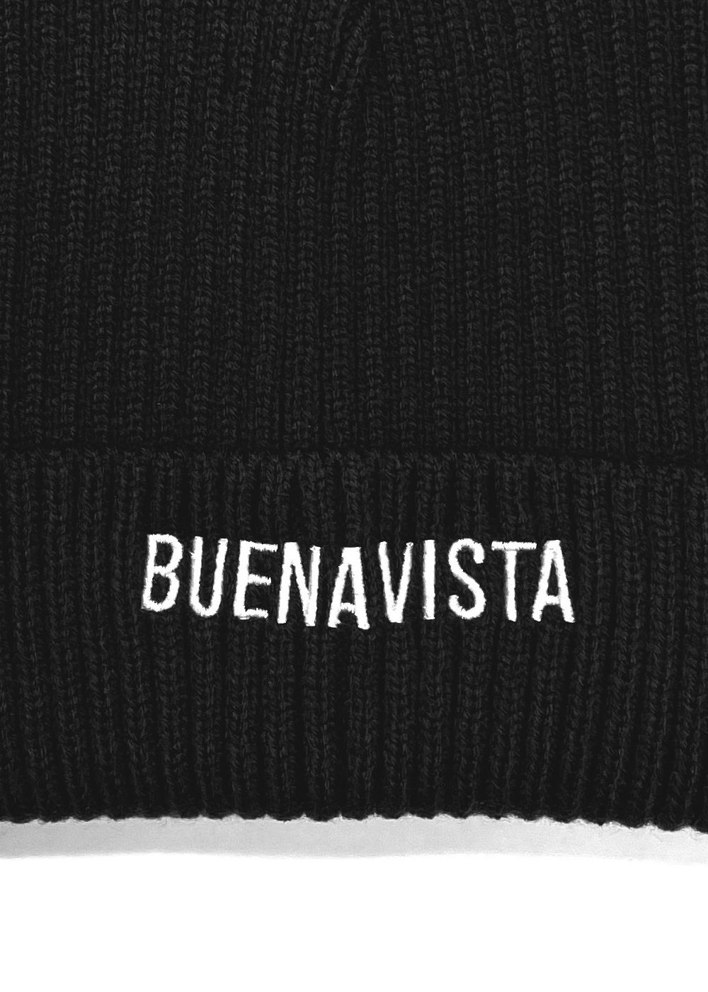 BV knit cap (BLACK) / ロゴ刺繍 ニット キャップ