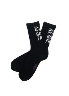 HAS SOX (BLACK) / ジャガードロゴ ソックス