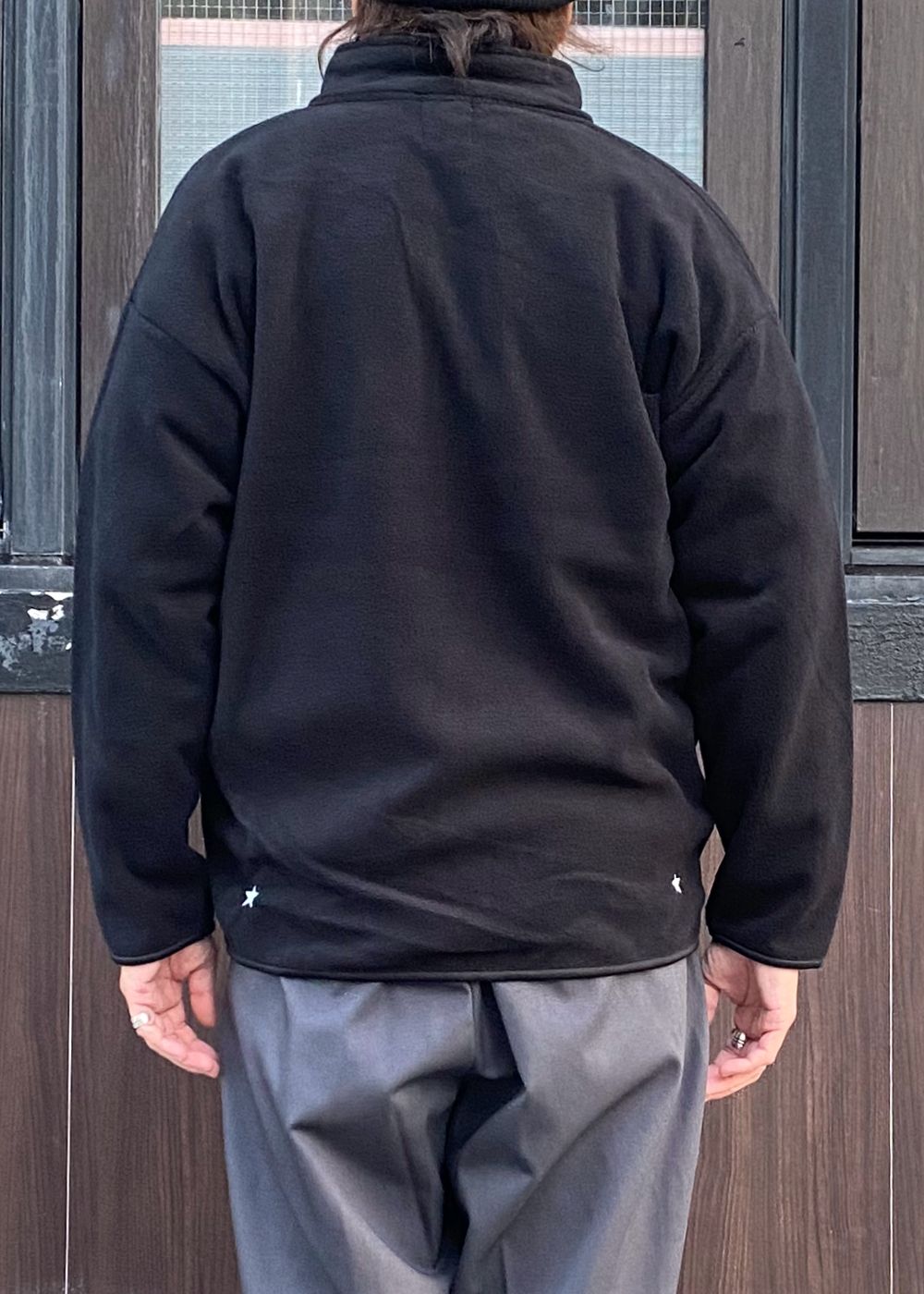 【ラスト1点】Stand zip fleece Blouson (BLACK) / フルジップ フリース ジャケット