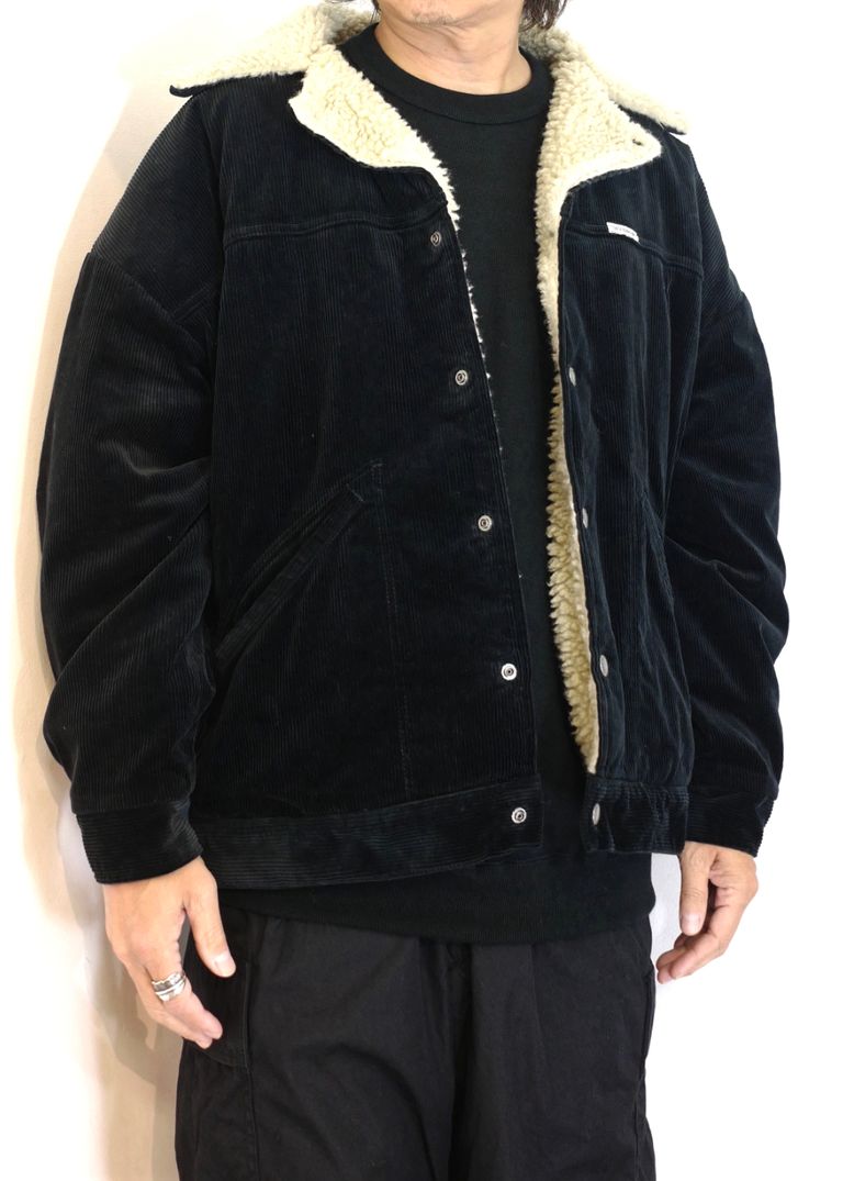 COOTIE PRODUCTIONS - Corduroy Cattleman Jacket (BLACK×BEIGE 