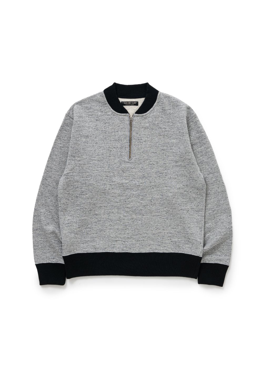 HALF ZIP UP SWEAT (HEATHER GRAY) / ハーフ ジップ スウェット