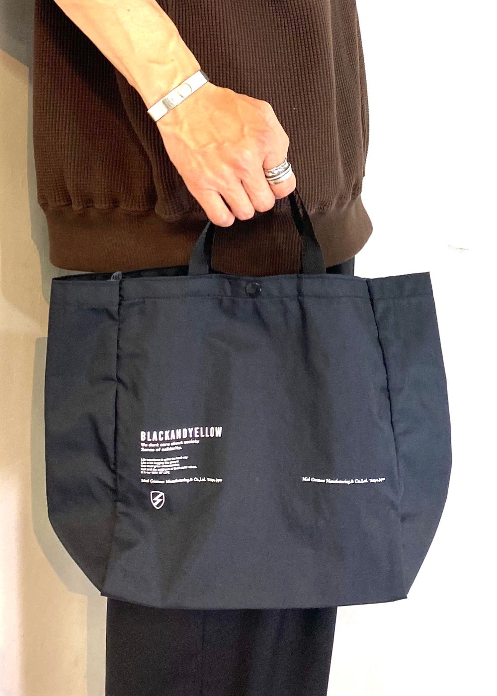 RATS - NYLON MINI TOTE BAG (BLACK) / オリジナル ミニトート