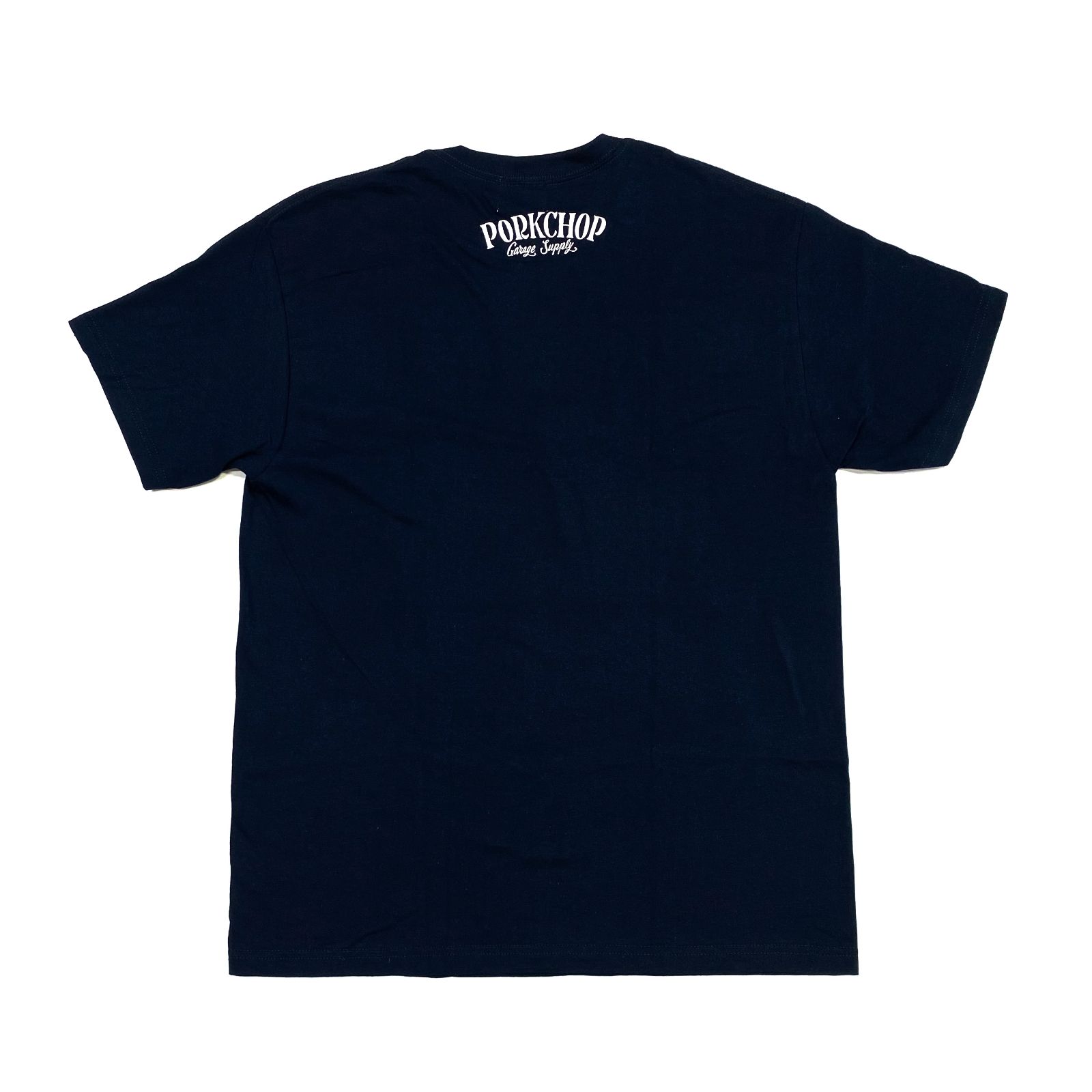 NAVY ポークチョップTシャツ PORKCHOP GARAGE SUPPLY - PORK FRONT TEE 25 (NAVY) / ポーク