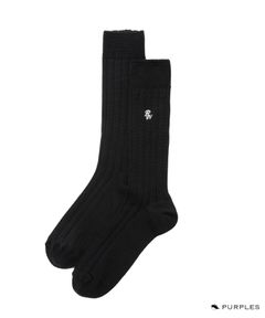 【ラスト1点】R9 PURPLE SOX (BLACK) / ×パープルズ コラボ ジャガードロゴ ソックス