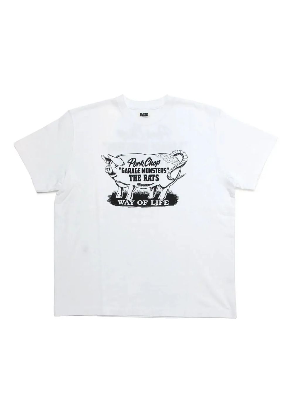 ×PORK CHOP GARAGE MONSTERS T-SHIRT (WHITE) / ポークチョップ コラボT