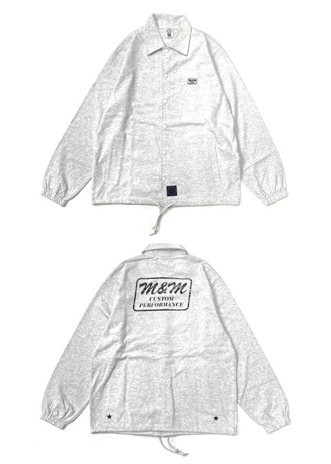 COTTON JERSEY JACKET (ASH) / コットン 天竺 コーチジャケット