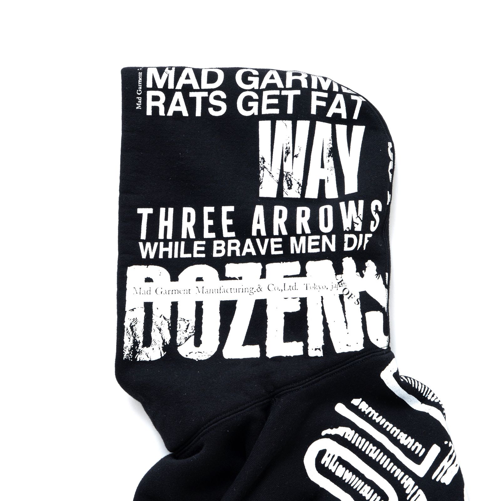 CRAZY HOODIE (BLACK) / クレイジー プリント スウェットパーカー