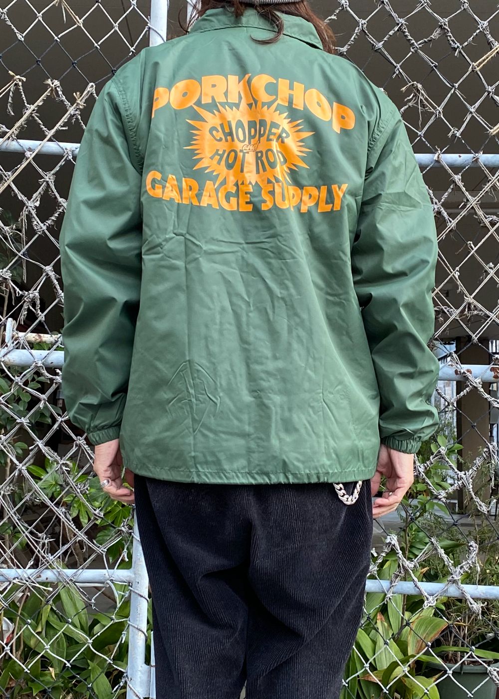 BOMB COACH JKT (GREEN) / プリント コーチジャケット
