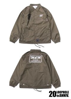 LOOPHOLE 20th ANNIVERSARY PRINT WINDBREAKER (SEAL BROWN) / ループホール20周年記念 コーチジャケット
