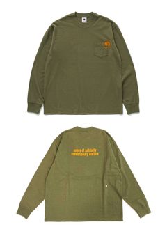 【ラスト1点】CIRCLE POCKET L/S TEE (KHAKI) / サークル ポケット ロング Tシャツ