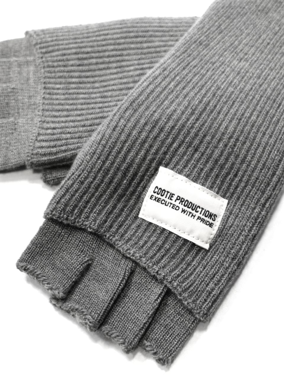 COOTIE PRODUCTIONS - KNIT GLOVE (ASH GRAY) / フィンガーレス ニット