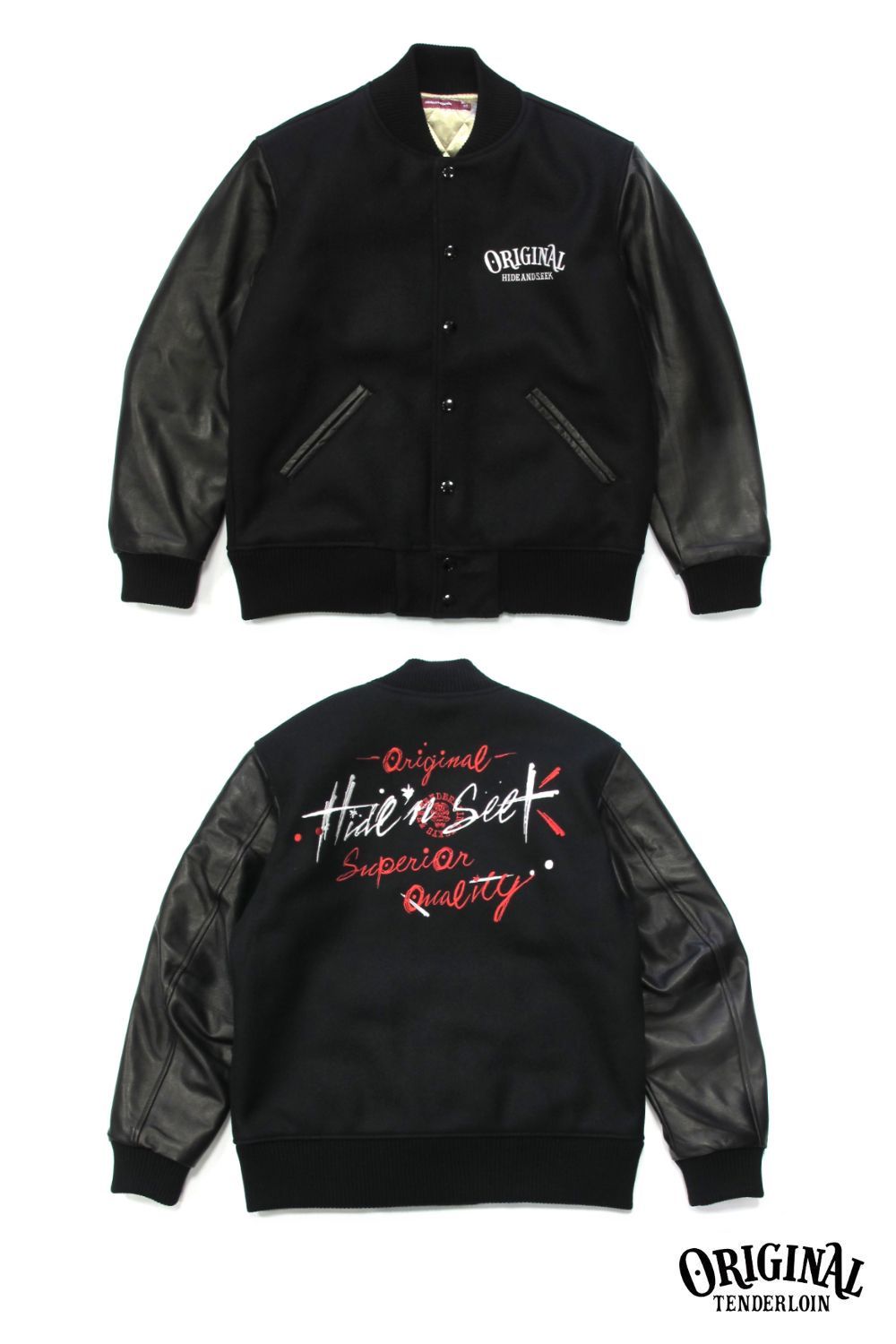 HIDEANDSEEK × TENDERLOIN VARSITY JKT 1点のみ(XLサイズ) ご用意可能です。