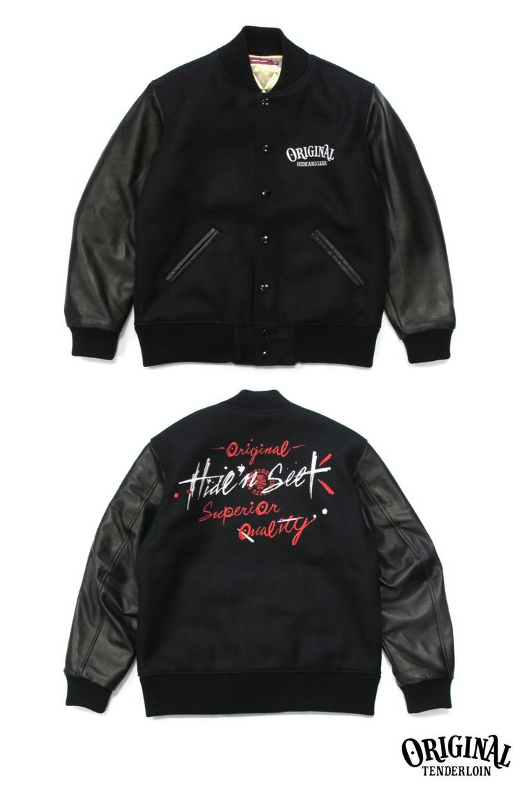 HIDEANDSEEK × TENDERLOIN VARSITY JKT 1点のみ(XLサイズ) ご用意可能です。