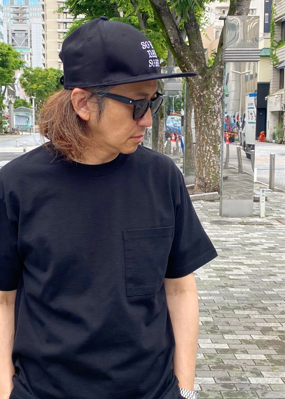 S.V.D.S.H EMBROIDERY CAP (BLACK×WHITE) / オリジナル ロゴ刺繍 キャップ
