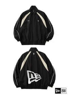 ×NEWERA®︎ CALEE LOGO OVERSIZED PIPING TRACK JACKET (BLACK) / ニューエラ コラボ トラック ジャケット / セットアップ可能