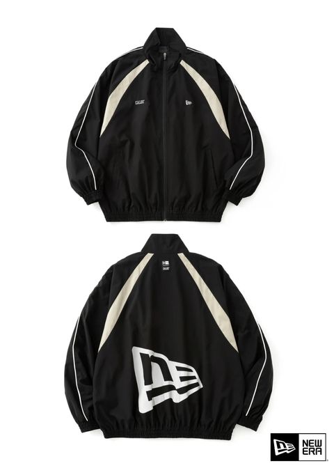 ×NEWERA®︎ CALEE LOGO OVERSIZED PIPING TRACK JACKET (BLACK) / ニューエラ コラボ トラック ジャケット / セットアップ可能